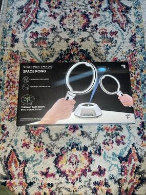 Sharper Image Space Pong Light Projector Game - Black White